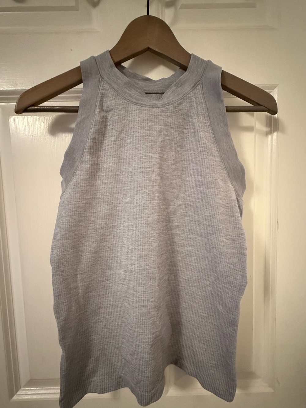 Athleta Light Gray Ribbed Tank Top
